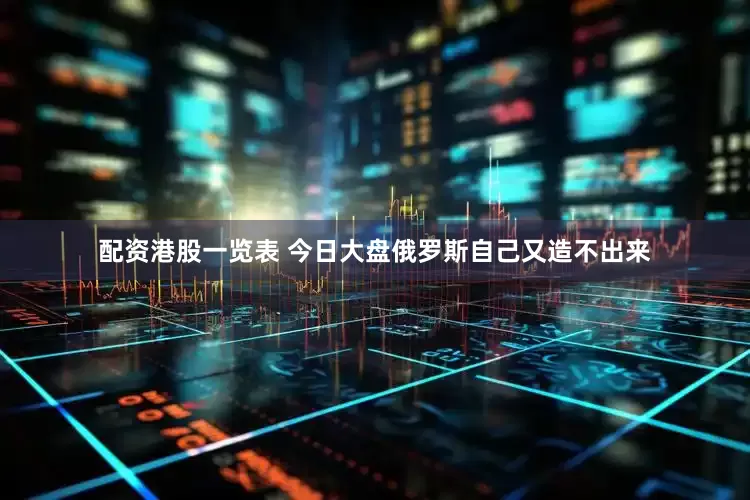 配资港股一览表 今日大盘俄罗斯自己又造不出来